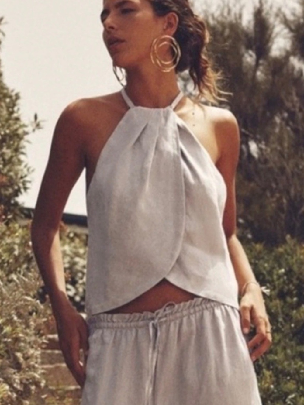 Zara Linen Top Size L New With Tags